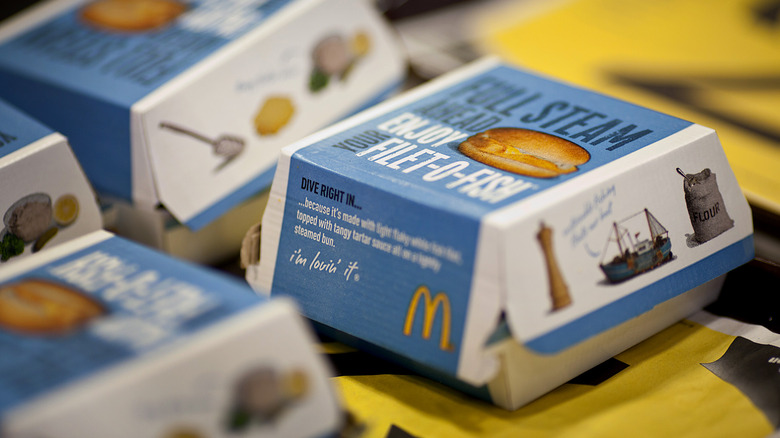 boxed Filet-O-Fish on tray