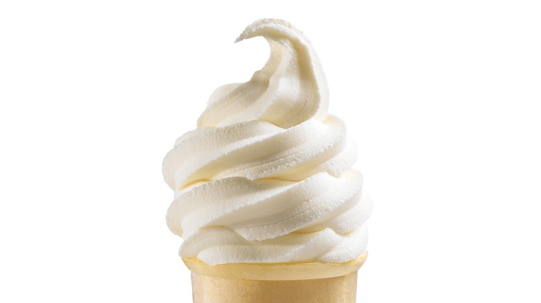 vanilla soft serve cone