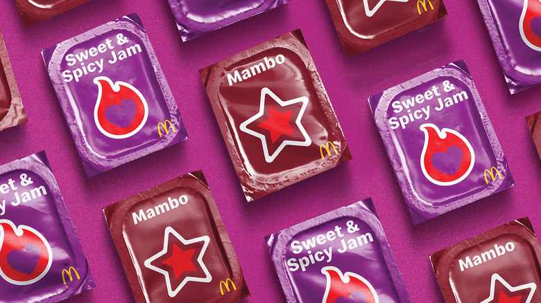 Mambo and sweet & spicy jam sauce packets
