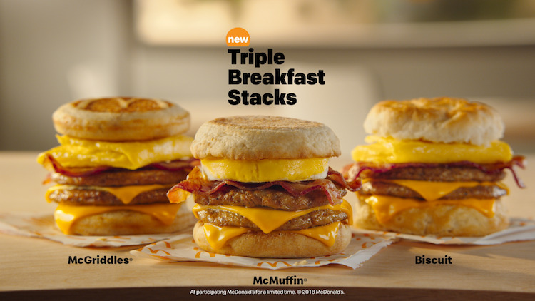 mcdonalds triple breakfast stacks