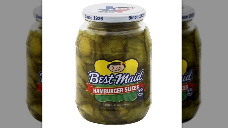 jar of Best Maid pickles