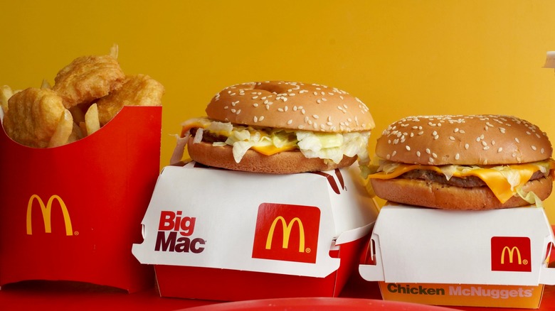 Big Macs, Chicken McNuggets, fries from McDonald's