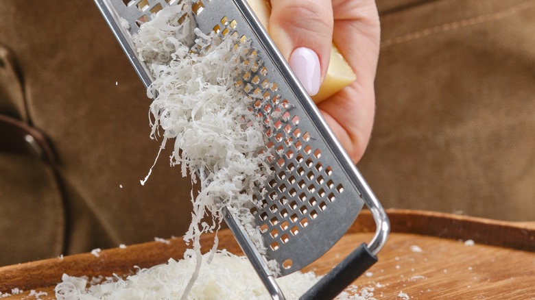 Grating parmesan on coarse microplane