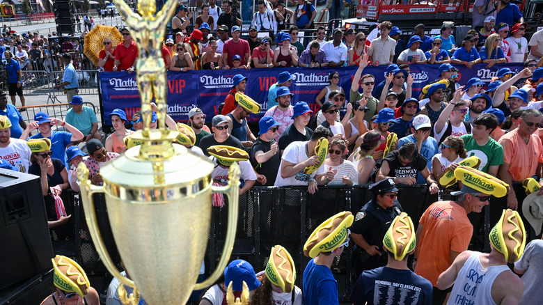Crowd at Nathan's Hot Dog Contest