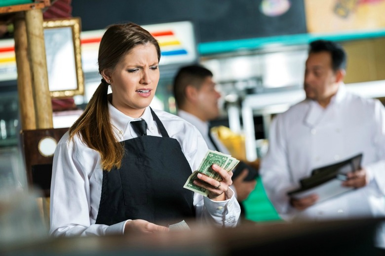 Waitress with small tip