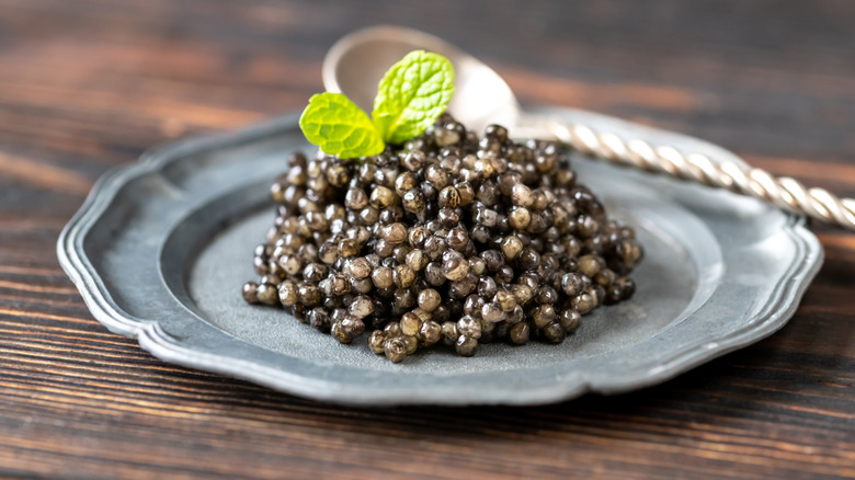 Caviar on a plate