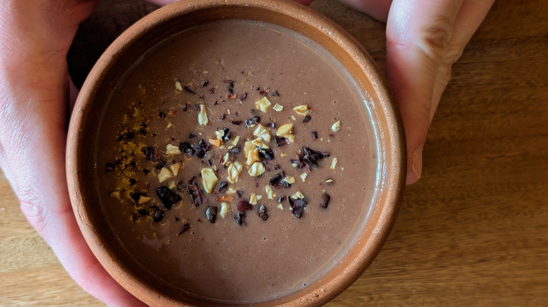 glass of atole champurrado