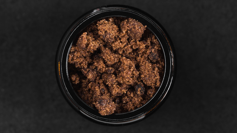 Muscovado sugar in a dark jar