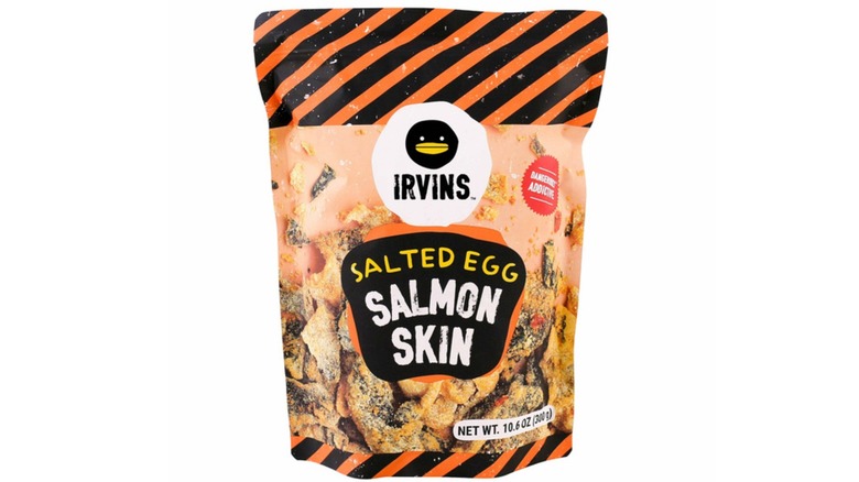 Package of Irvins Salted Egg Salmon Skin