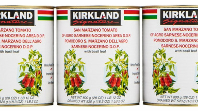 Three cans of san marzano tomatoes