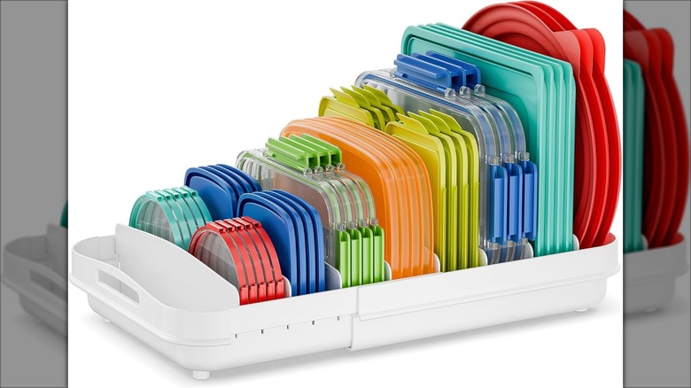 EVERIE expandable food container lid organizer