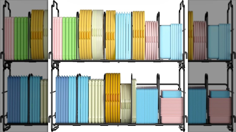 GAGUIUP metal stackable food container lid organizers