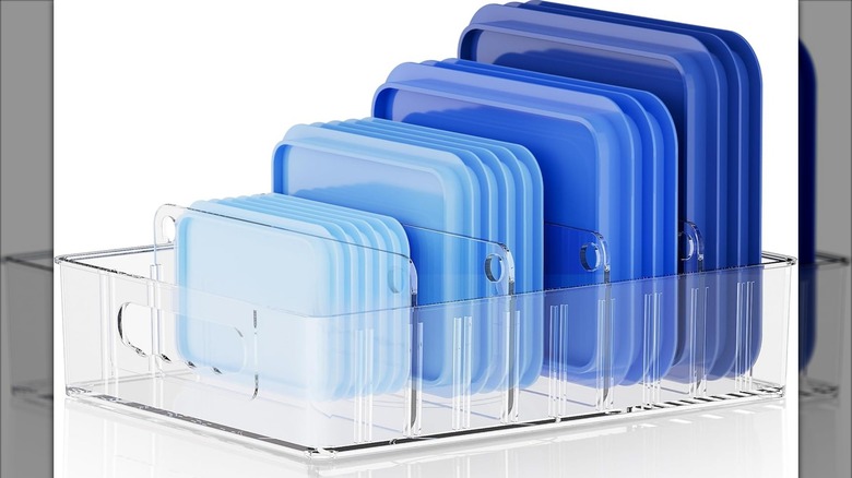 LYNG transparent plastic lid organizer