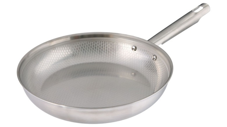 Crofton 11 inch Stainless Steel Honeycomb Fry Pan on a white background.
