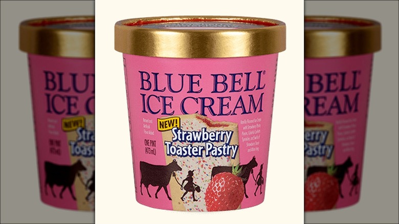 Blue Bell Strawberry Toaster Pastry ice cream