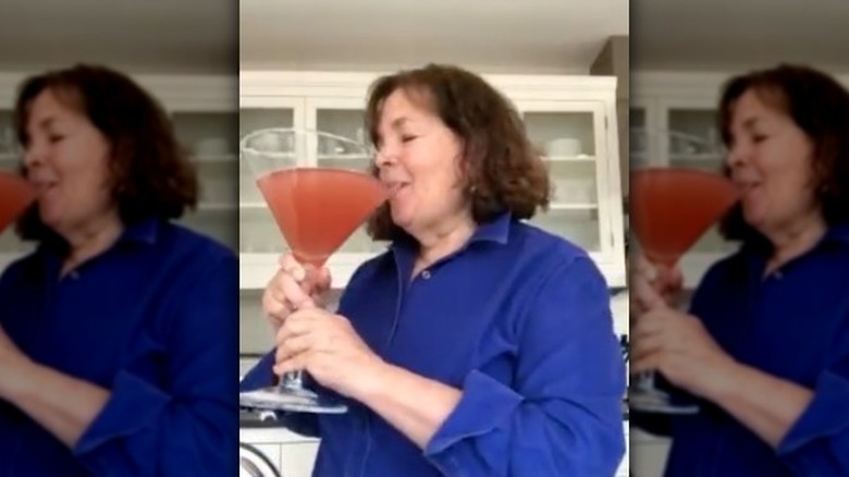 Ina Garten pours a giant cosmo