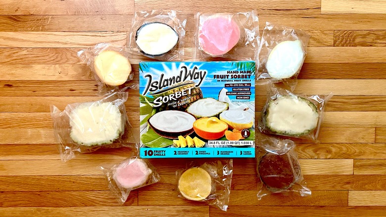 Assorted Island Way Sorbet flavors