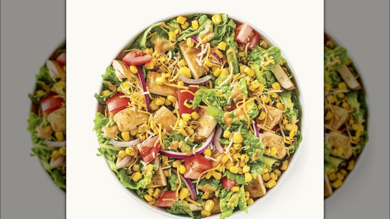 salad with corn and chicken