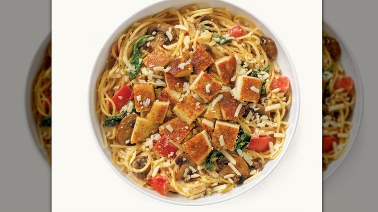 pasta with Parmesan-crusted chicken