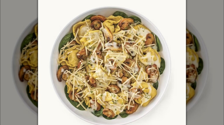 tortellini with mushrooms and spinach