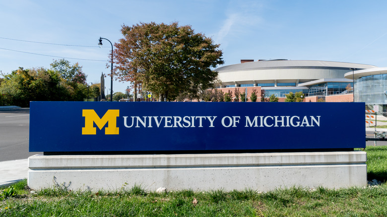 University of Michigan sign outside