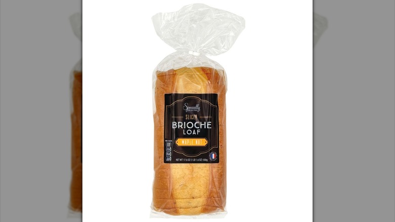 Loaf of Maple Nut Brioche on white background