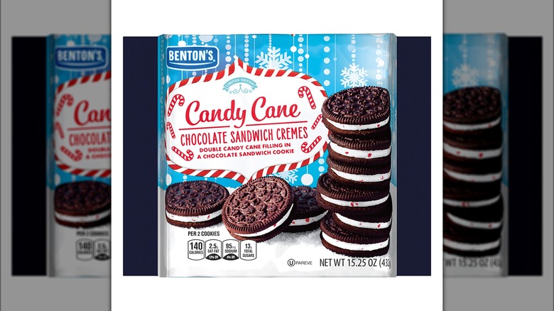 Aldi's candy cane chocolate creme sandwiches