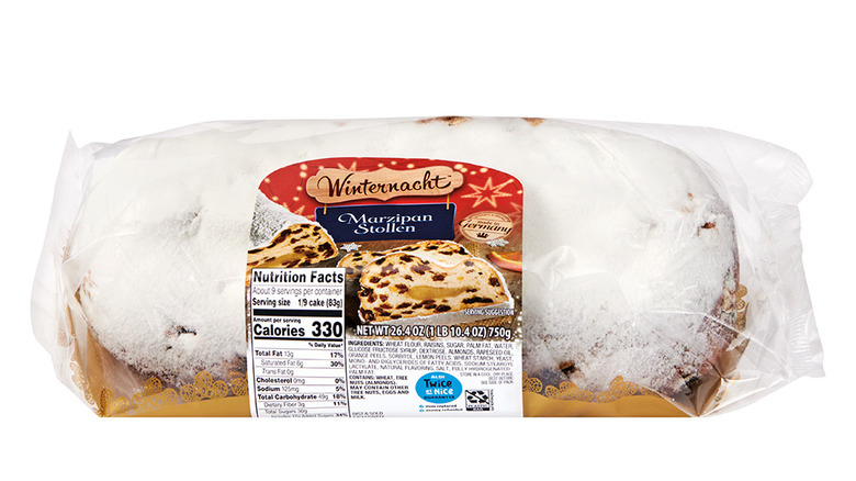 Winternacht marzipan stollen