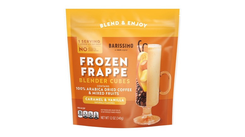 Bag of Aldi's blender cubes on white background