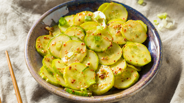 Oi muchim on a plate