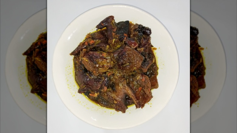 Squirrel meat in a bowl