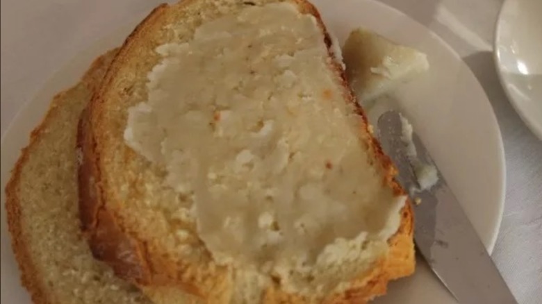 Bread spread with beef fat