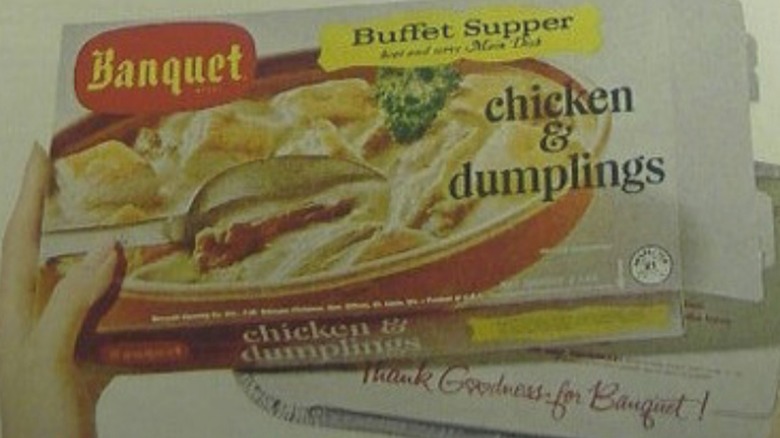 box of banquet chicken and dumplings