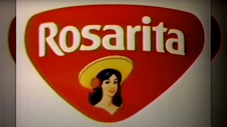 Rosarita logo in a still from a vintage commercial