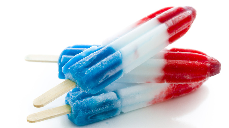 Three Bomb Pops on white background