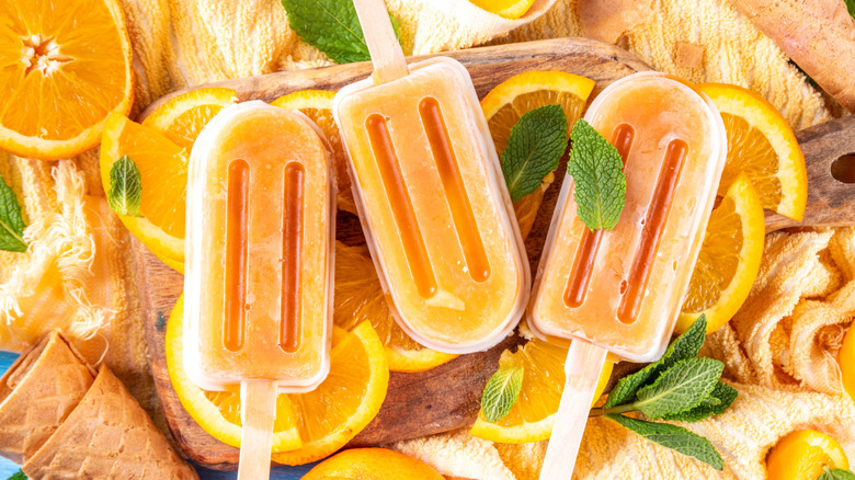 Homemade Orange Creamsicles