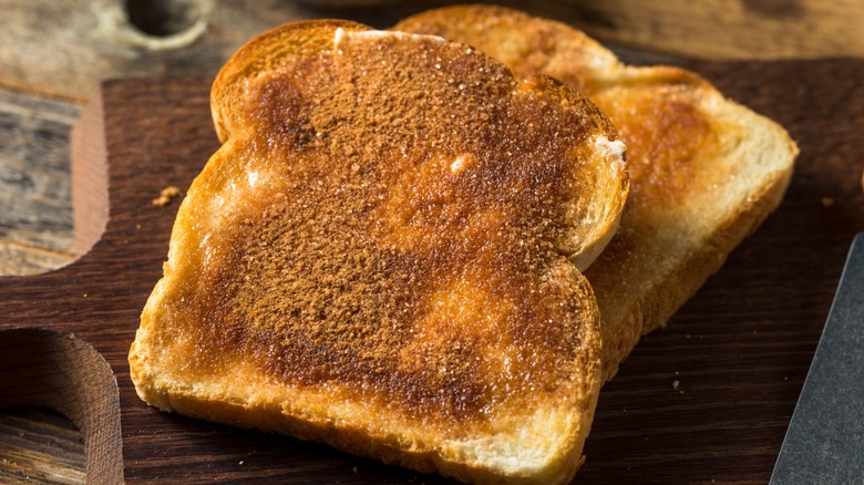 A plate of cinnamon sugar toast