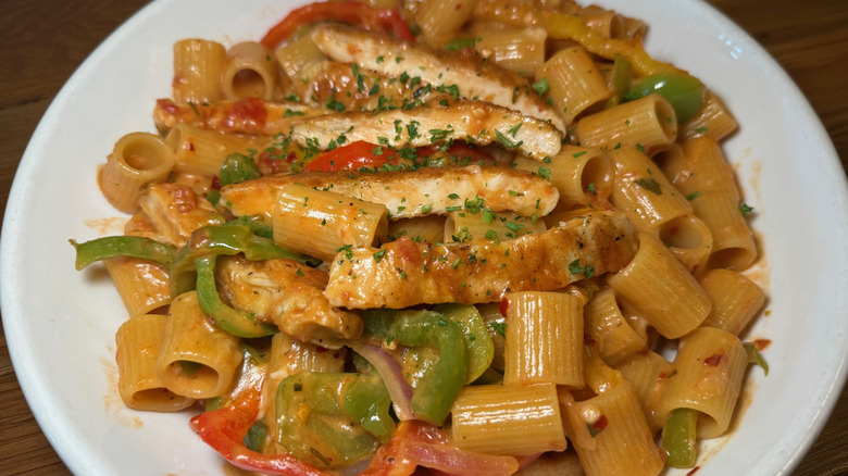 Spicy chicken rigatoni at Olive Garden