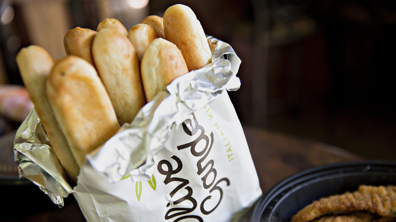 Bag of Olive Garden breadsticks