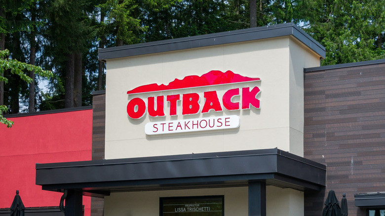 Outback Steakhouse restaurant signage