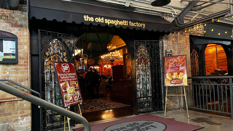 The Old Spaghetti Factory restaurant entrance