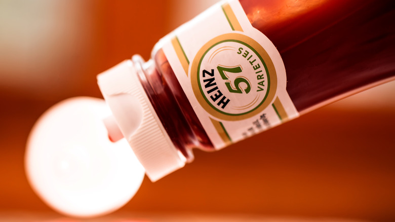 Bottle of Heinz ketchup 