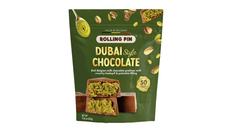 Bag of rolling pin dubai style chocolates