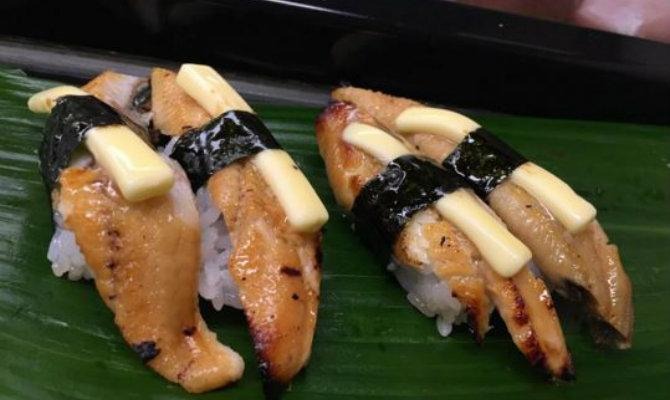 Buttered eel sushi
