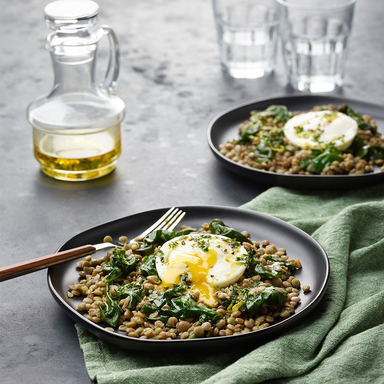 Lentils and Poached Eggs 