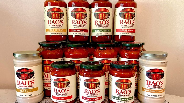 Variety of Rao's Homemade sauce flavors