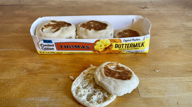 Box of Thomas' Buttermilk English Muffins