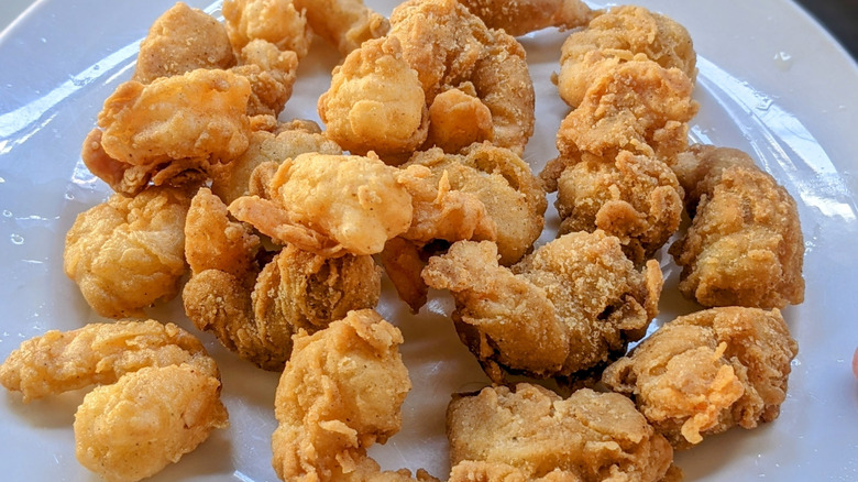 Plate of battered shrimp