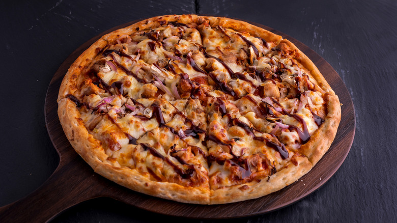 BBQ chicken pizza