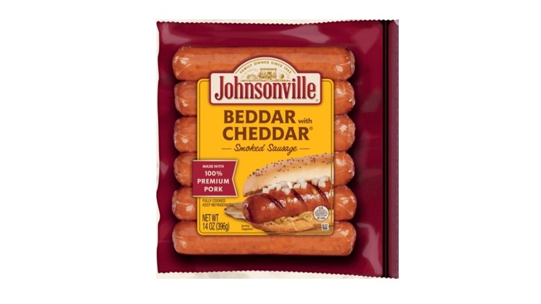 Johnsonville Beddar with Cheddar sausages